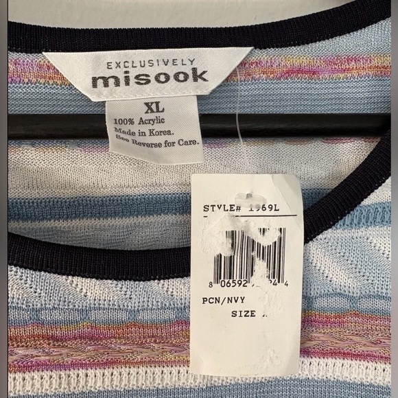 NWT Misook Women’s 3pc Light Blue/Pink Two Tank Top Blazer Set Size XL Sku#133 - Picture 3 of 15